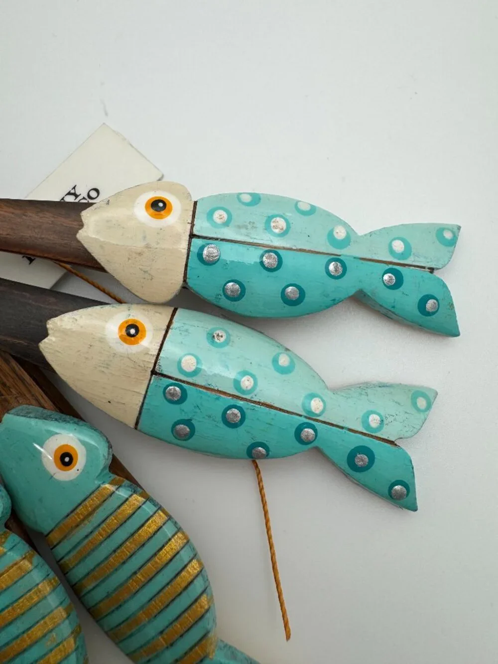 Jenny Polanco Handmade Wood Fish Espresso Spoons Set 4 Dominican NWT